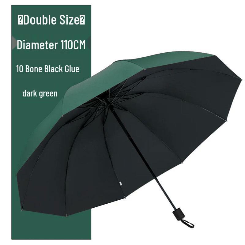 Umbrelă Extra-Mare cu 12 Coaste, cu Utilizare Duală și Acoperire din Vinil Negru - Parasolar Business de Înaltă Calitate cu Opțiune de Imprimare Logo