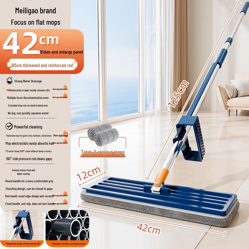 Dual-Use Flat Mop 2025: Wet/Dry Hands-Free Cleaning