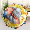 Dumbo,Elephant,Circus Fashion Umbrella, Automatic Opening and Closing Cartoon Design, Iron Ribs and Handle, 8 Ribs, Suitable for All Occasio