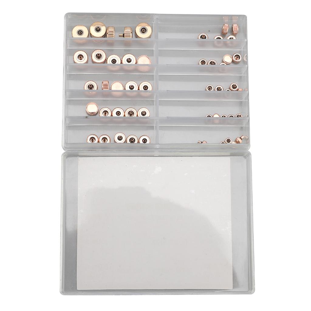 50PCS Watch Crown Adjust Time   Lifespan High Hardness Mixed Set Metal Replacement Watch Crown