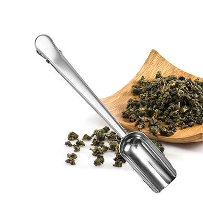 Schaufel mit Edelstahl-Mini-Schaufel Kaffee-Messlöffel für Teeblatt-Proteinpulver Beutelverschluss-Clip Schaufeln Ya749