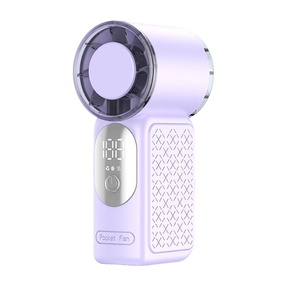 

LED Display Turbo Fan 199 Speed Levels Brushless Motor Cooling Fan New Pocket Fan Outdoor фіолетовий