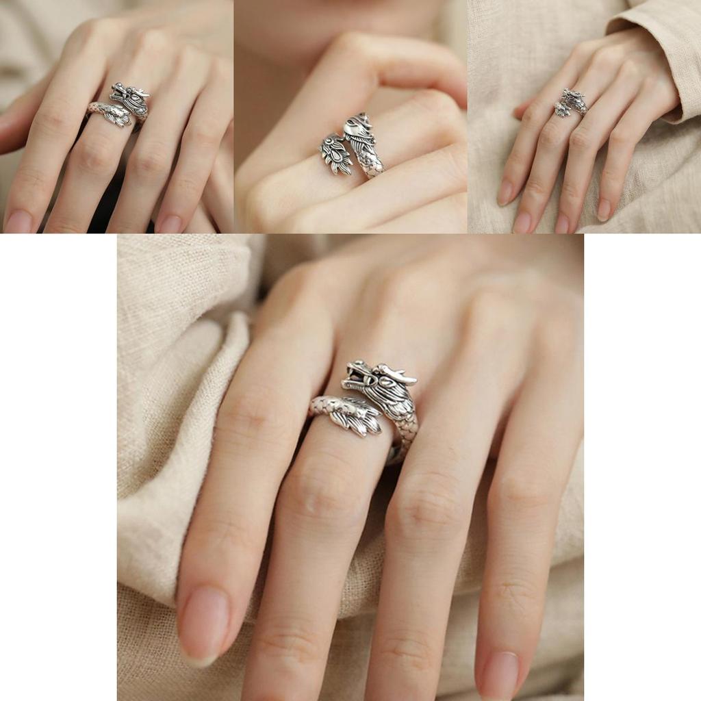 Trendy Couple Adjustable Rings Retro Style Copper Jewelry For Women Summer Spring