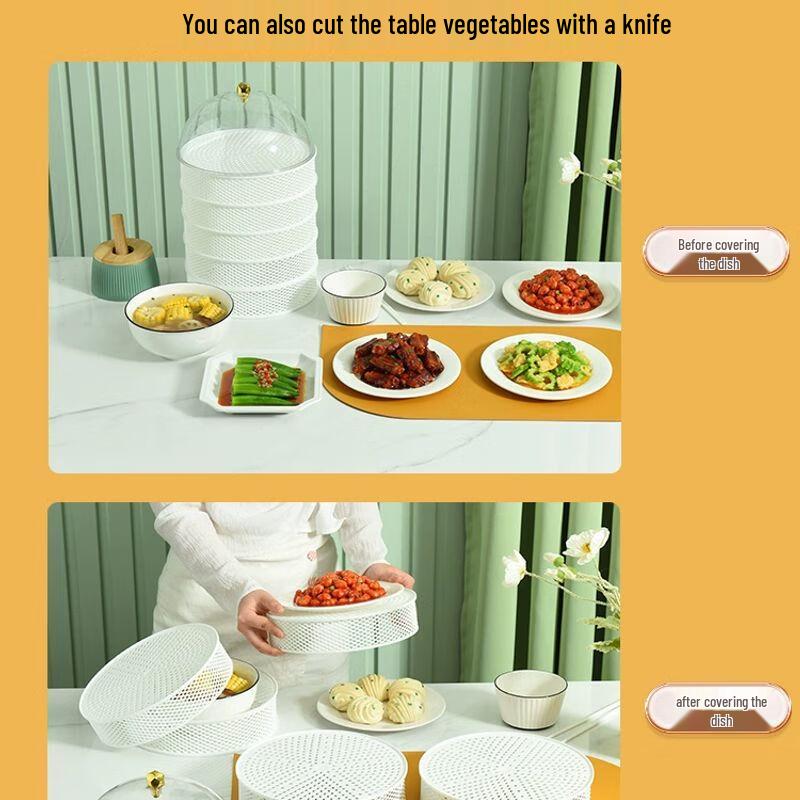 Multi-layer Breathable Food Cover and Dish Storage Rack
