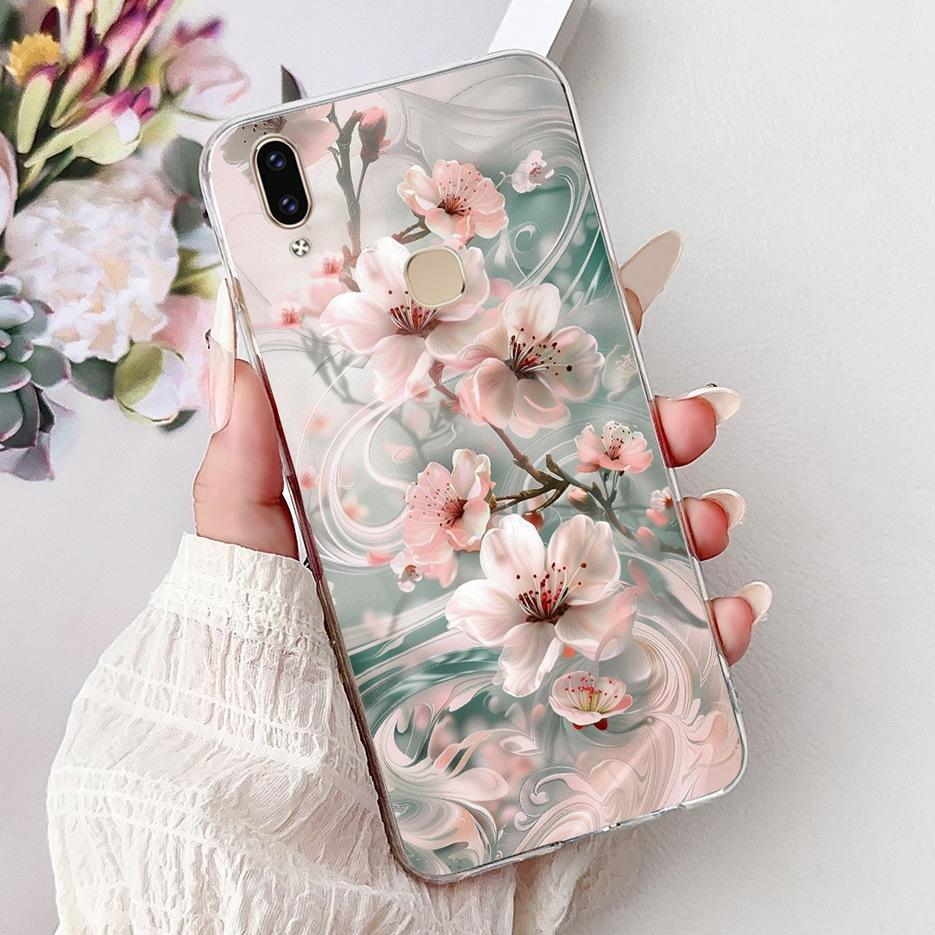 Für Vivo V9 Youth Hülle 1727 1726 Niedliche Liebesherz Bemalte Abdeckung Weiche Dünne Handyhülle Für Vivo Y85 Y89 V 9 Youth VivoV9 6GB Fundas