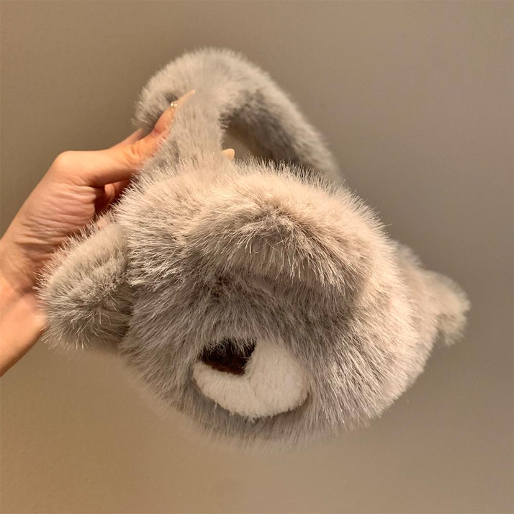 Cartoon Bear Winter Warm Earmuffs Plush Ear Cover Cute Ear Warmer Outdoor