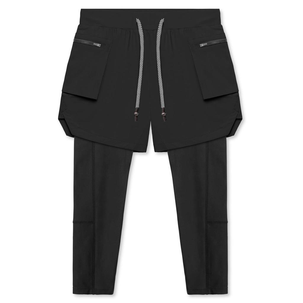 Crazy Muscle Men's Casual Vacation Two-piece Cropped Pants, Woven Workwear  Large Pocket Sports Pants