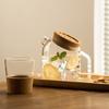 Creative Borosilicate Glass Teapot with Cork Lid & Handle | Large Capacity Water & Juice Kettle