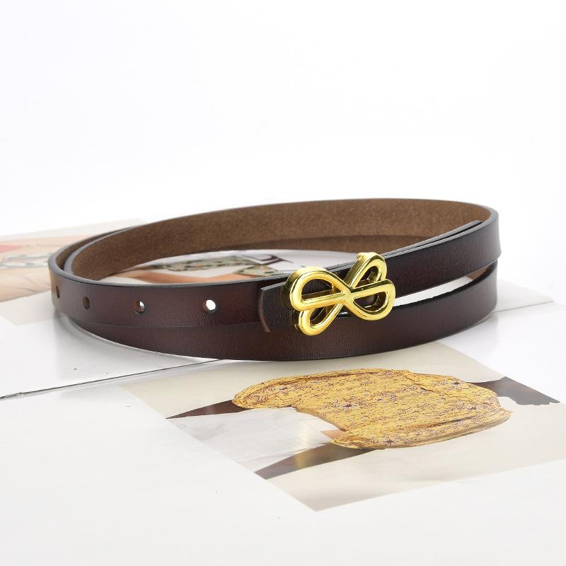 A Slim Waist Strap, Genuine Leather Belt for Women, A Dress with A Cinched Waist, Versatile Jeans with A Trendy Bow Tie