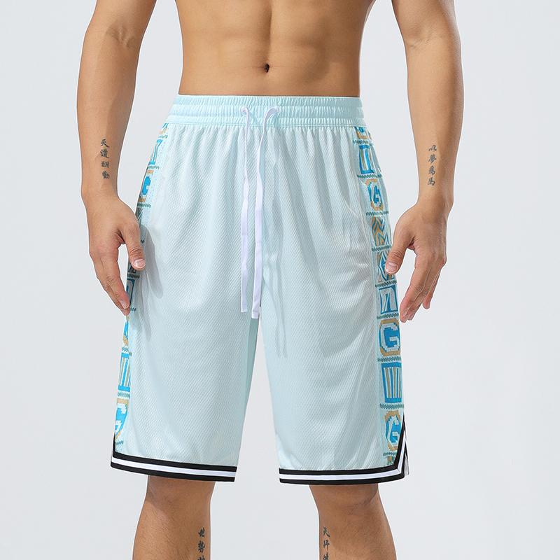 

Мужские спортивные штаны для бега трусцой, бодибилдинга, легкой атлетики, пляжные шорты, дышащие брюки длиной пять четвертей, спортивные штаны XXXL светло-зеленый