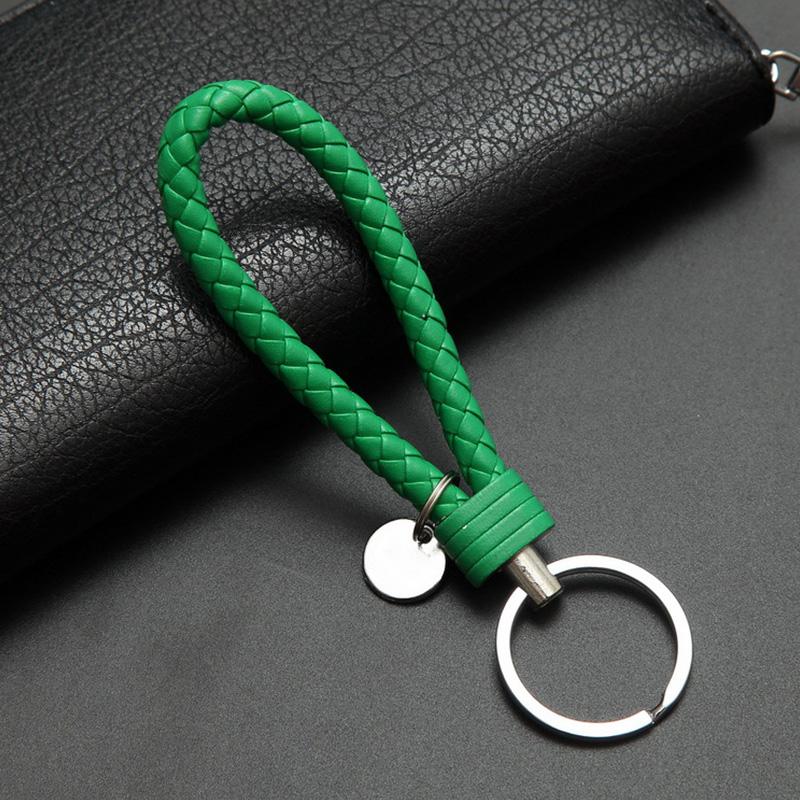 Mode Geweven Handgemaakt Leer Touw Geweven Sleutelhanger Metalen Sleutelringen Sleutelhangers Sleutelhouder Sleutelhoesje Auto Sleutelhanger Cadeaus
