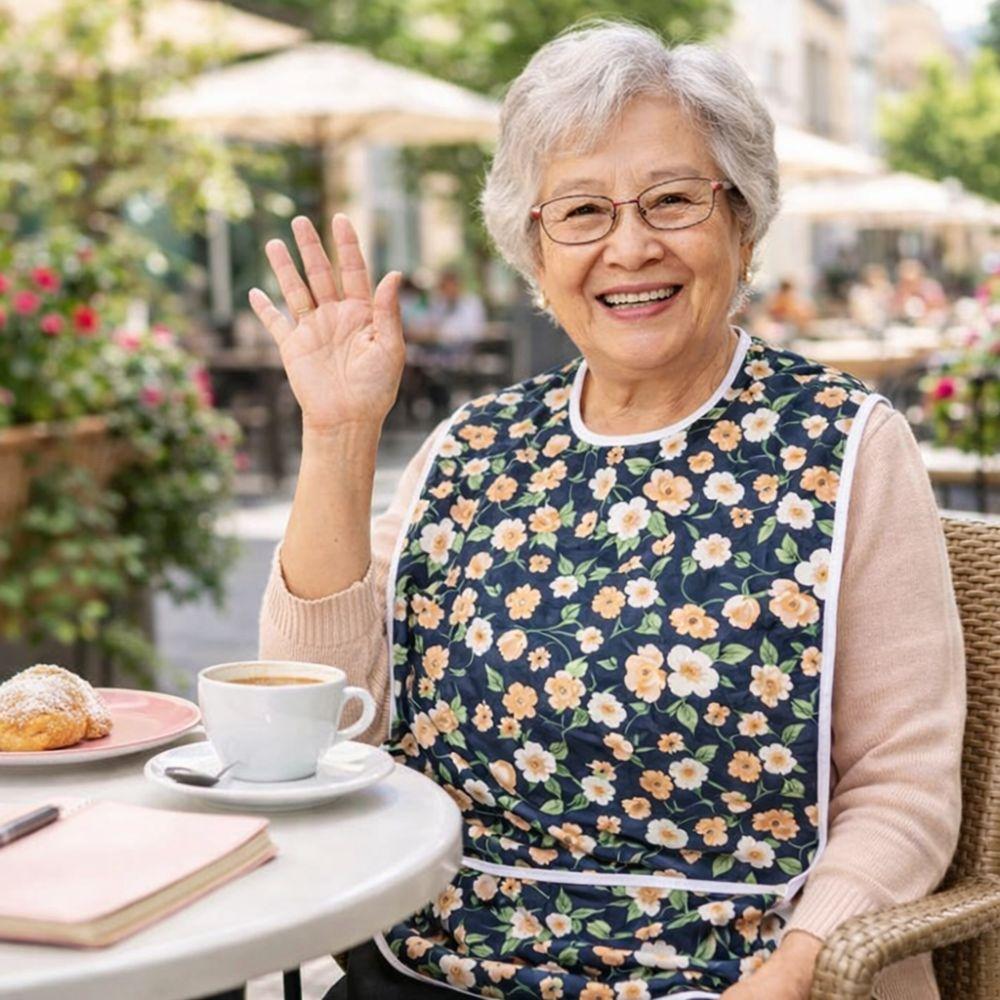Oil Proof Adult Bibs Washable Elderly Bib Dirty Resistant Mealtime Bib Elderly Care