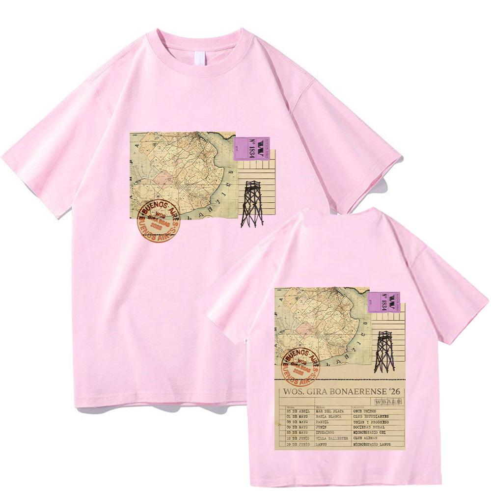 WOS.GIRA BONAERENSE '26 T-shirts Rapper WOS Merch Clothes Men Women Pop Music Fashion Tee Hip Hop Cotton T Shirts