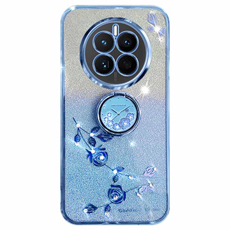 

KADEM Чехол-подставка для Realme 12 4G/12+ 5G, Цветок из страз, Противоударный ТПУ чехол для телефона Blue