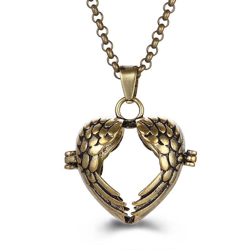 Popular Multi Styles Hollow Vintage Necklace Jewelry Music Ball Pregnancy Bell Necklace Aroma Essential Oil Locket Pendant