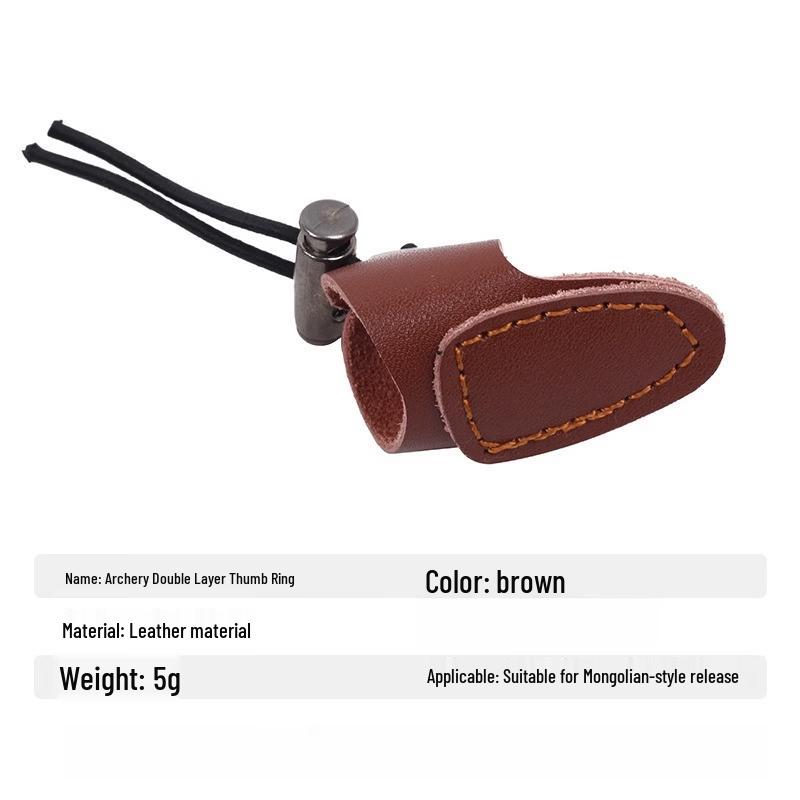 Longchen Traditional Archery Leather Thumb Ring