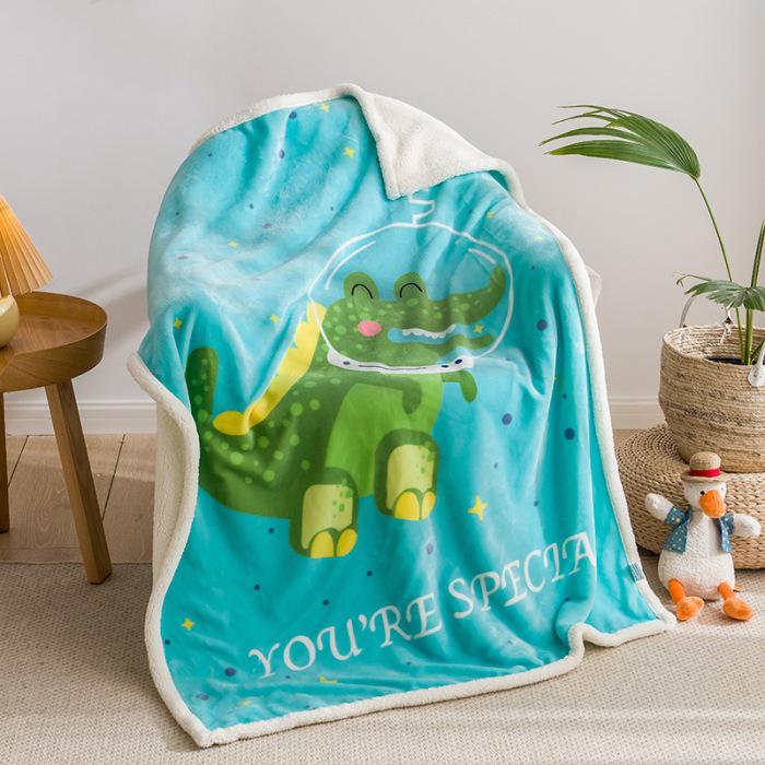 2025 Lambswool Double-Layer Thickened Warm Kids' Cloud Blanket