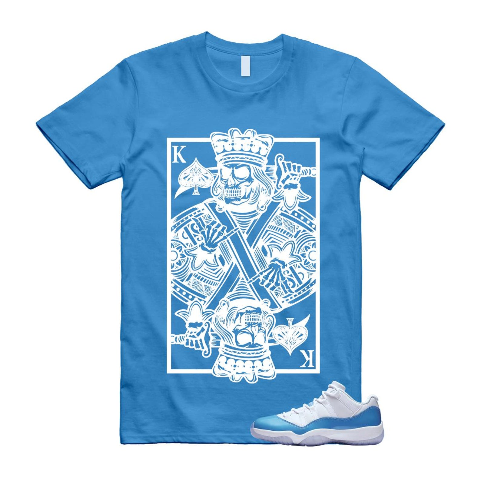 11 UNC University Blue White Low 2026 T Shirt Match KC XL