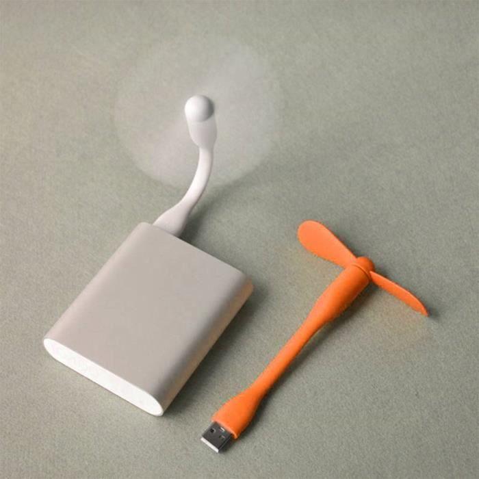 Mini Portable Fan - E.F.CONNECTION - Silent 25 dB - Orange Color - USB - Column