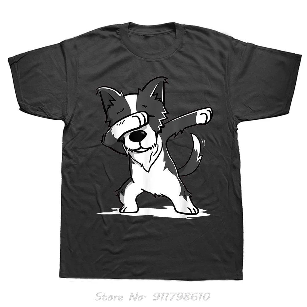 Just Throw Funny Border Collie Dog Lover Men's Clothing Summer Fitness T Shirt Style Oversized T-shirt Streetwear Cotton Tshirt
