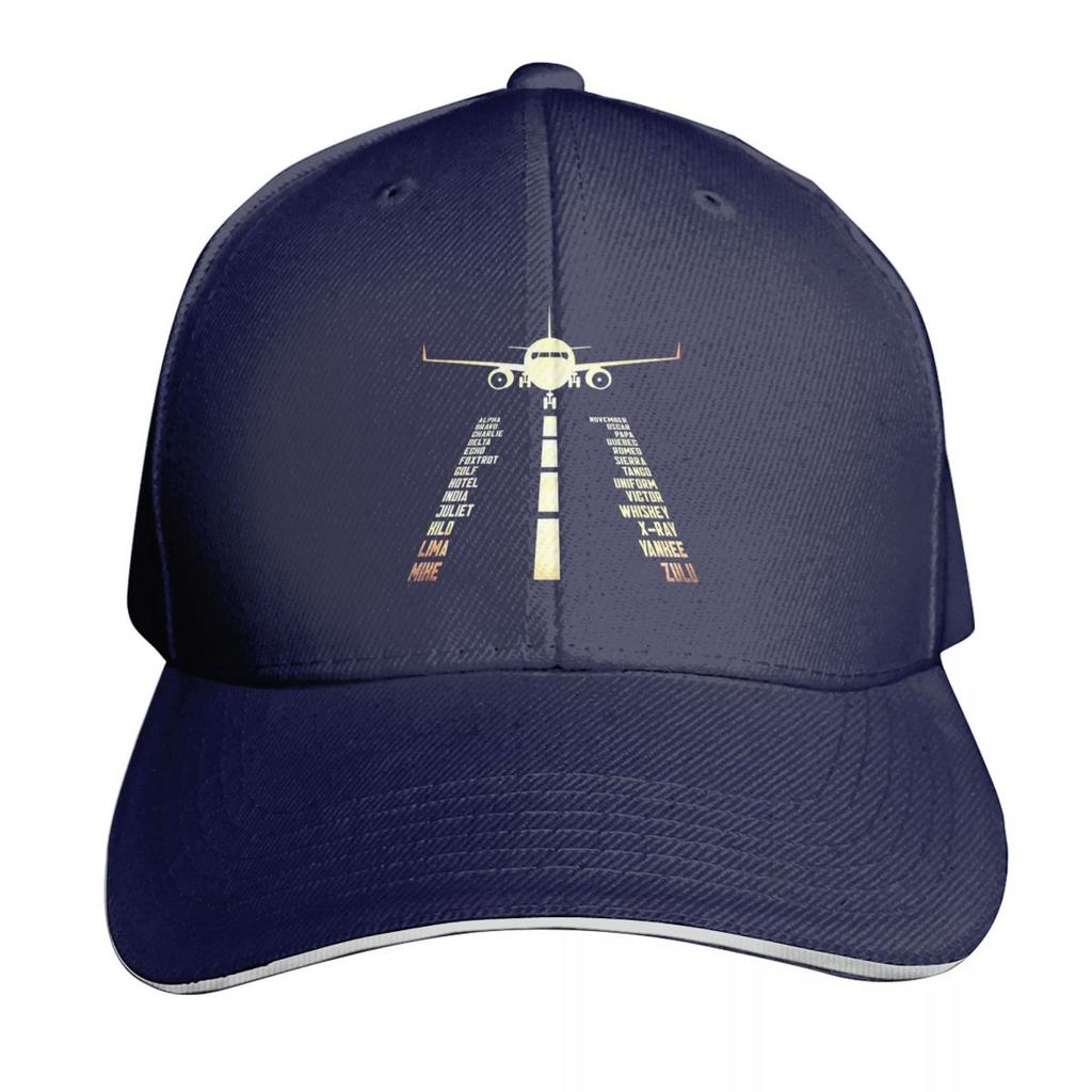 Airplane Airstrip Phonetic Alphabet Cap Fashion Casual Baseball Caps Adjustable Hat Hip Hop Summer Unisex Baseball Hats