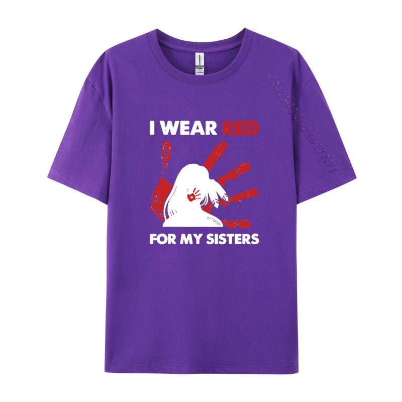 Native America Indigenous I Wear Red Tshirts Funny Gift TShirt Tops T Shirt Slim Fit Cool Cotton Mens Tshirts