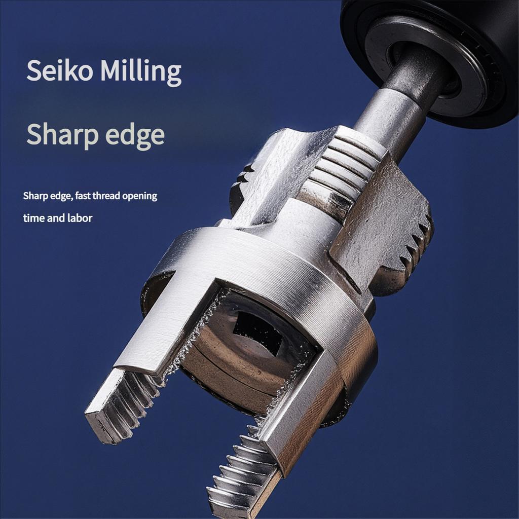 2Piece PPR Pipe Threading Tool Set Drill Adapter Pipe Threader For 1/2 And 3/4 Inch Plumbing With Hex Shank Design