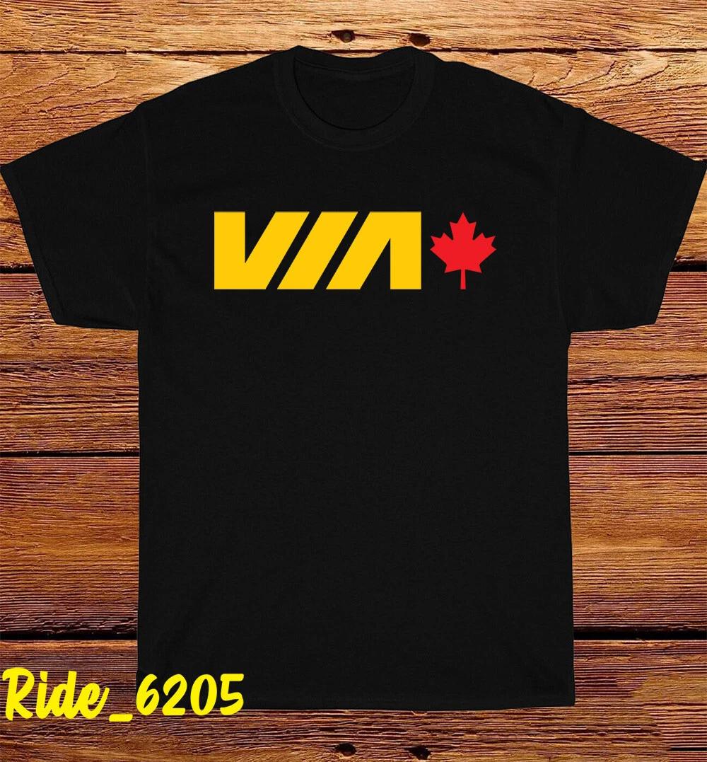 Men s and Women s T-shirts Hot VIA Rail Canadian Railway S
