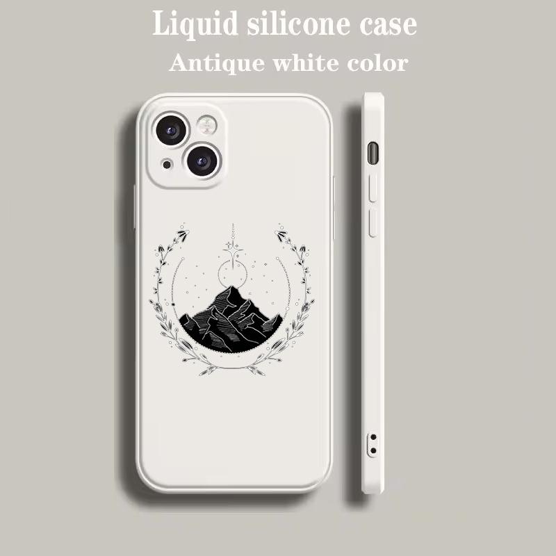 Luxury Color Phone Case For iPhone 15 14 13 12 mini 11 Pro Max XS X XR SE 7 8 Plus soft Beige Cover Letter Print Kangaroo