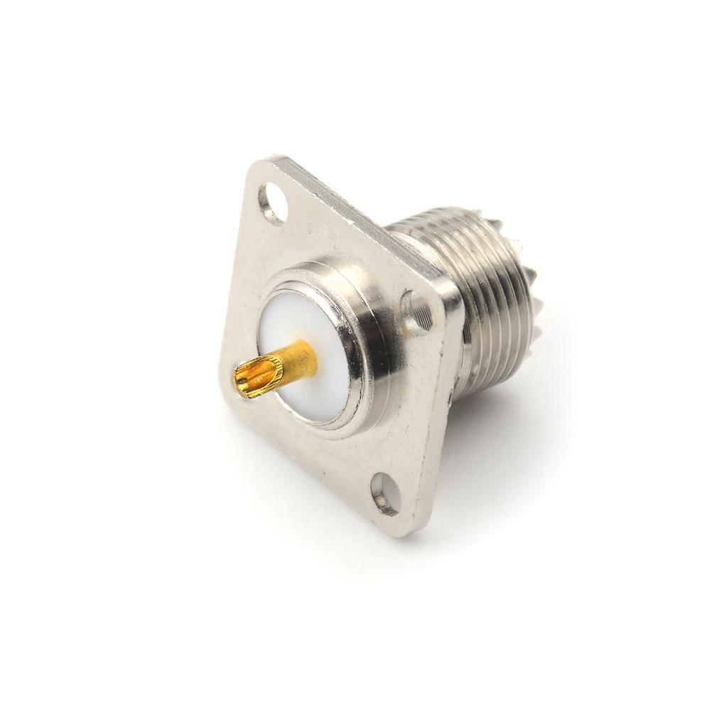 Heißer SO-239 Buchsenstecker Quadratisch Lötbecher Koaxialstecker Für Funkgerät Neu