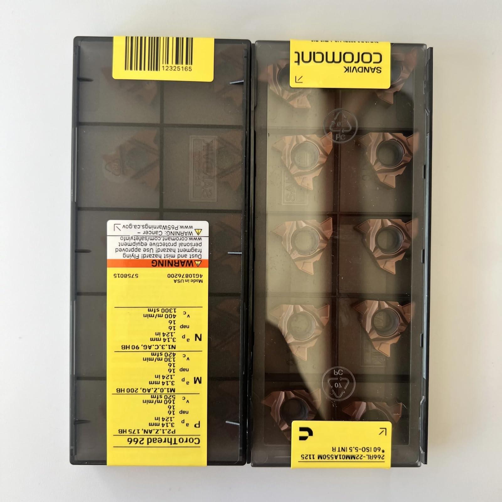 

Original Sandvik / 266RL-22MM01A550M 1125 CNC lathe carbide blade tool 10 Pcs