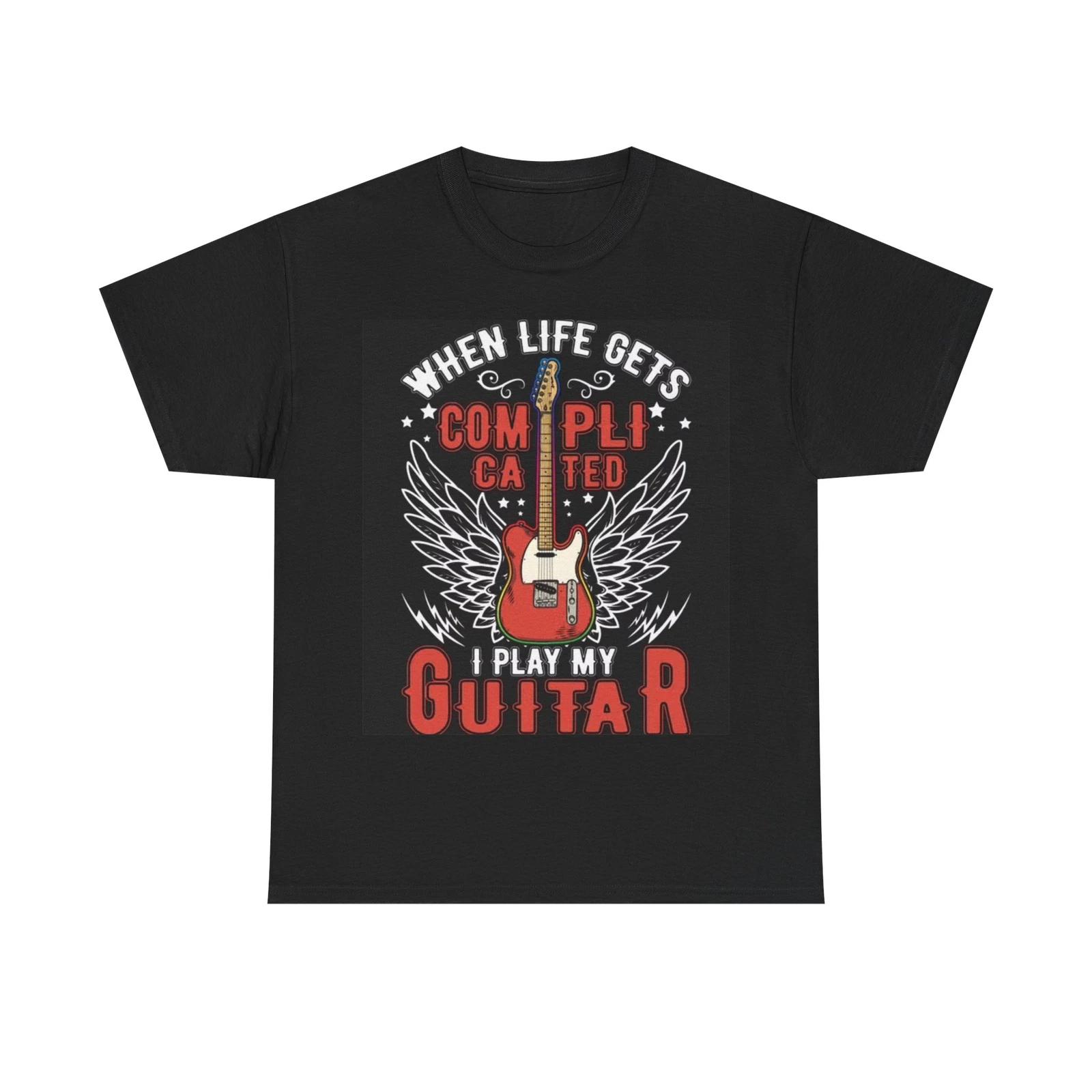 Men s and Women s T-shirts Guitar Rock and Roll S