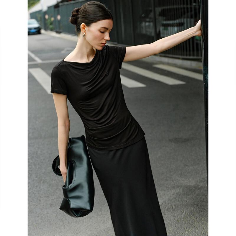 GIOVANNI VALENTINO Women s Summer Slim-Fit Short Sleeve T-Shirt M