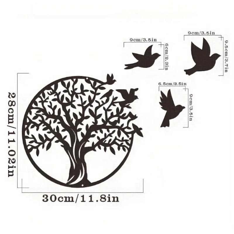 Arte mural de metal artesanal: árbol de la vida para patio al aire libre | Elegante regalo de aniversario y logotipo de decoración del hogar