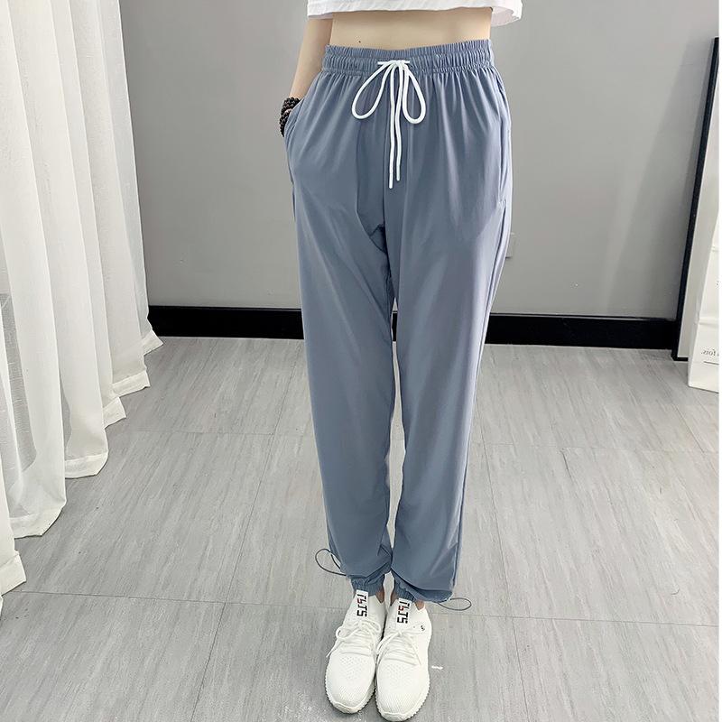 Comfortable Sports Pants Women 'S Loose And Thin Running Fitness Pants Summer Thin Section Quick -Drying Large Size Yoga Pants 
