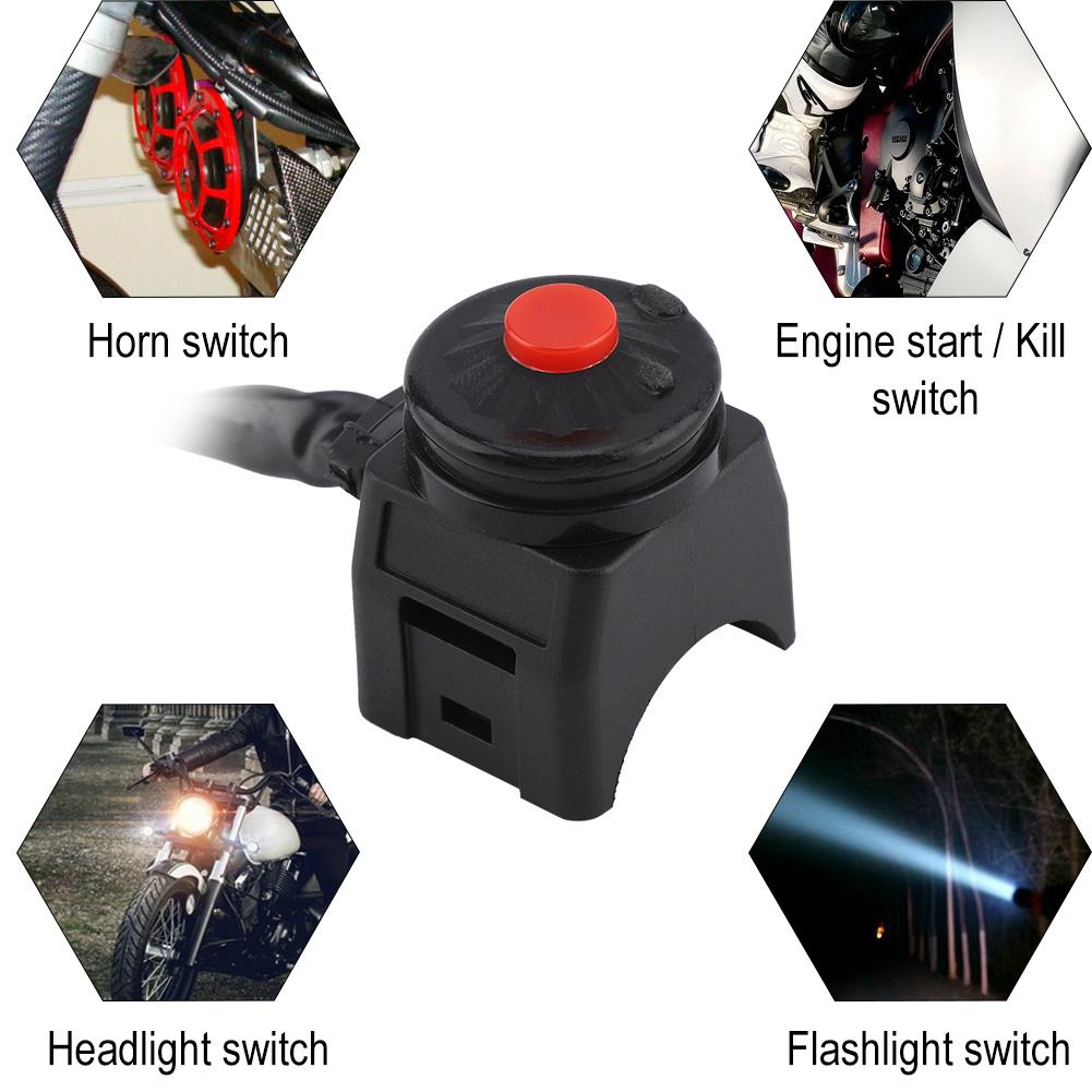 78" Motorcycle Handlebar Engine Start Kill Switch Horn Flashlight Headlight Control ONOFF