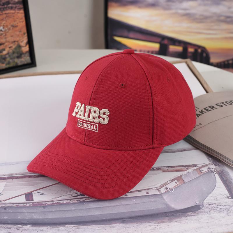 Hat Women's Summer New Letter Embroidery Hardtop Baseball Cap Trendy Boys Big Head Circumference Cap