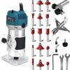 Multifunctional Electric Wood Trimmer Handheld Engraving Slotting Router Drilling Woodworking Milling Cutter Carving Power Tool