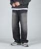 Hueo Easy Wide Elastic Waist Denim Pants_Dark Denim