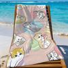 Cartoon M-Mofusand-S Kawaii Cute Cats Towel Sports Quick Dry Travel Camping Gear Sandproof Soft Light Large Beach Towel