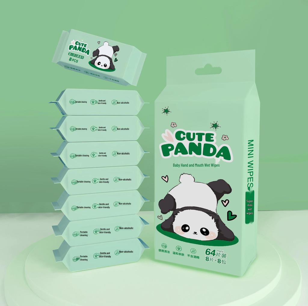 Portable Mini Wet Wipes for Babies & Household - Hand & Mouth Care, Individually Packaged, Sanitary, for Mom & Baby Use