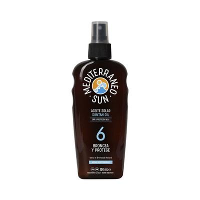 Mediterraneo Sun - Opalovací olej na tmavú pleť Kokos SPF6 - 200 ml -