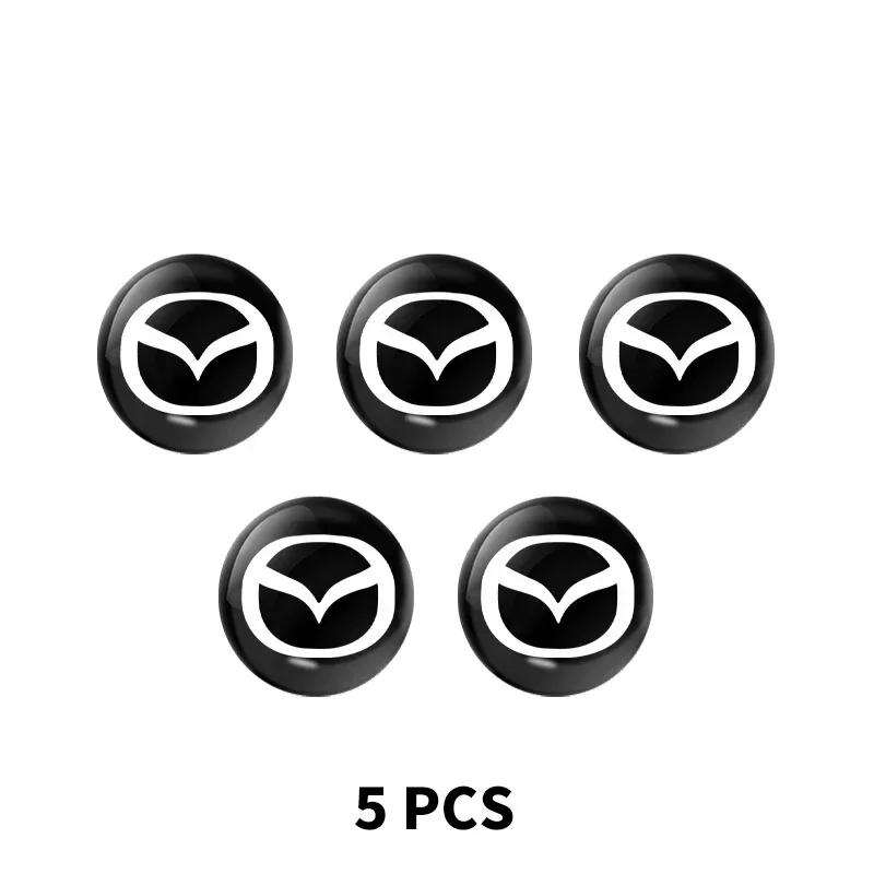 For Mazda 3D Car Interior Decorative Stickers Key Badge Steering Wheel Decoration Stickers For Mazda 3 6 Atenza Axela Demio CX3