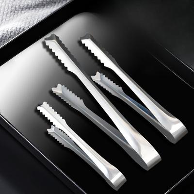 Thickened Stainless Steel Ice Tongs, Ice Cube Tongs, Ice Particle Tongs, Ice Tongs for Food, Fruits and Sugar Cubes, Small Size