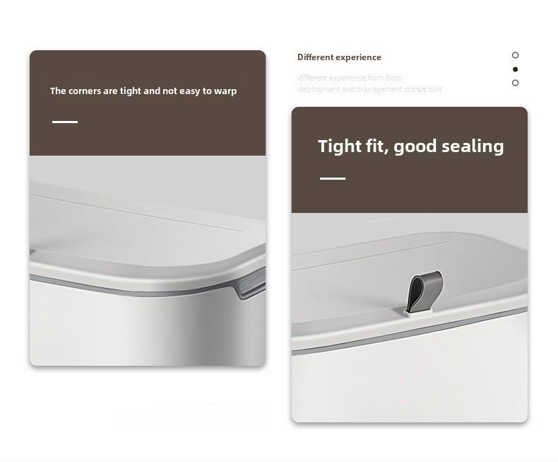 Väggmonterad soptunna med skjutlock för kök/badrum, stor kapacitet