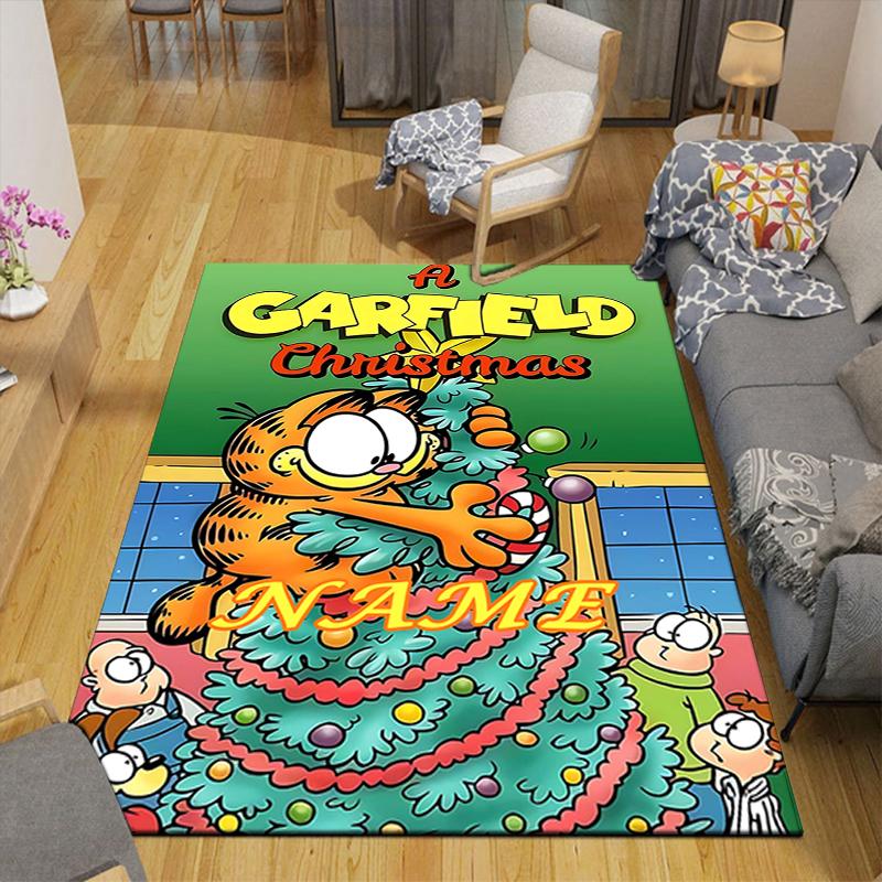 Custom 1Pc Garfield'S Adventure Rug Office Carpet Indoor Outdoor Entrance Doormat Nonslip Soft And Comfortable Living Room D291568