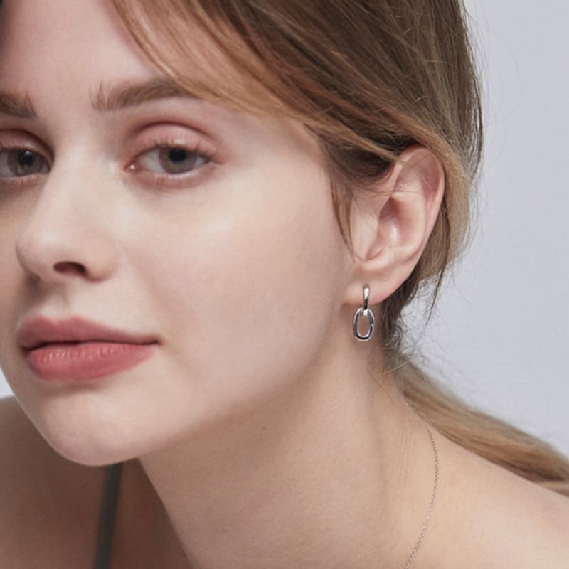 Hei EDGE CHAIN PT EARRING