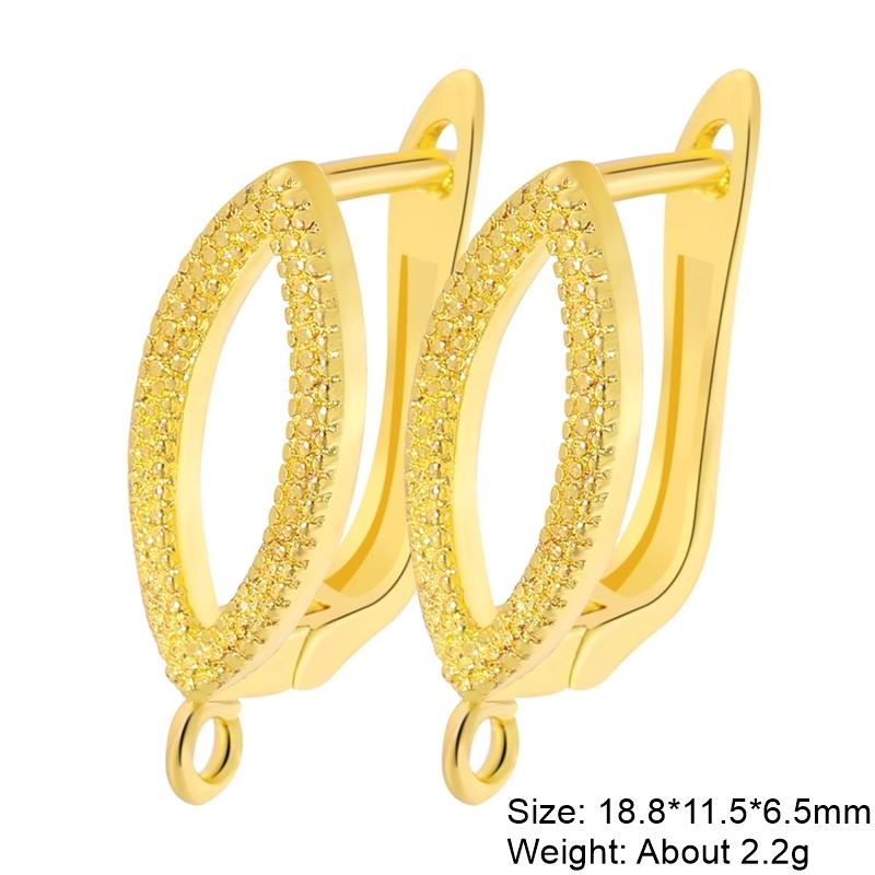 Juya 2 4 Pcs/Lot DIY Anti-Allergy Gold Silver Plated Schwenzy Fastener Ear Wire Hooks Women Earrings Accessories Supplies