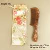 Premium Black Gold Sandalwood Comb: Hand-Painted, Anti-Static, Portable Hair Styling Comb with Gift Box for Women.