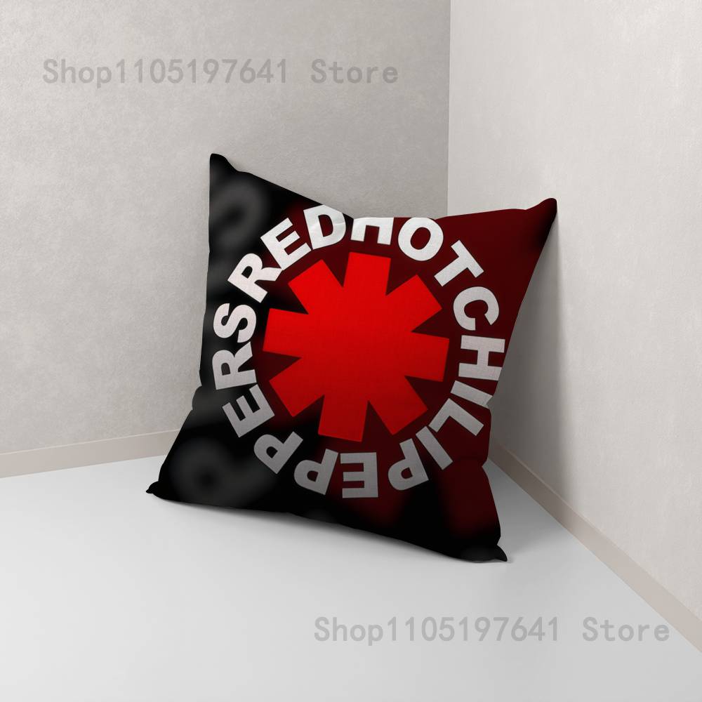 Chili Red RHCP Pillow Case For Sofa Decor Car Office Room Printing Cushion Cover Decorations and Protector